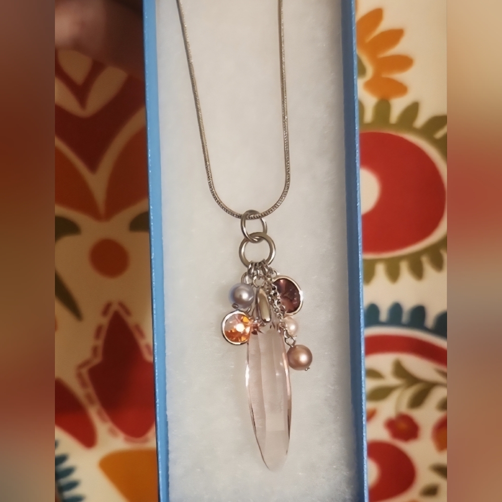 Touchstone Crystal Charmed Pendant Necklace - Picture 9 of 11